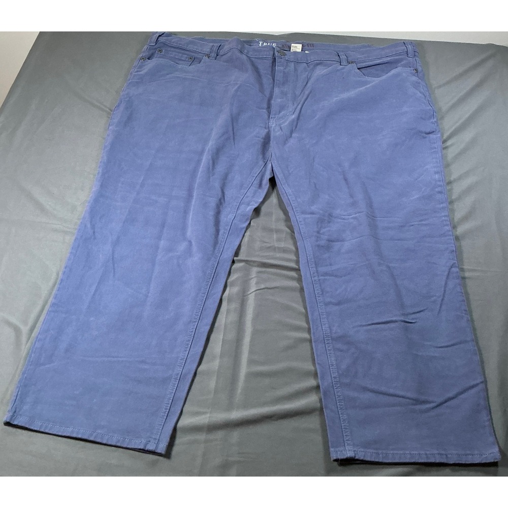 True Nation Mens Athletic Fit Blue Stretch Five Pocket Pants 54x28